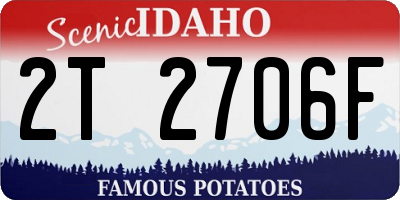 ID license plate 2T2706F