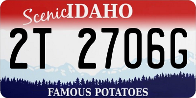 ID license plate 2T2706G