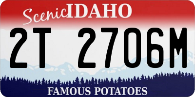 ID license plate 2T2706M