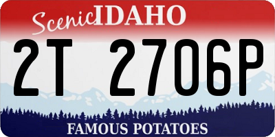 ID license plate 2T2706P