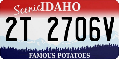ID license plate 2T2706V
