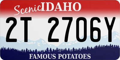 ID license plate 2T2706Y