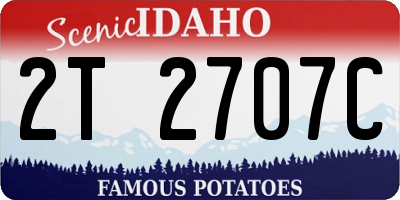 ID license plate 2T2707C