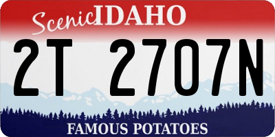 ID license plate 2T2707N