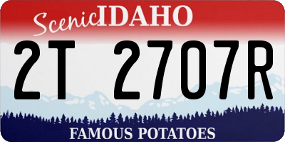 ID license plate 2T2707R