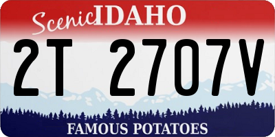 ID license plate 2T2707V