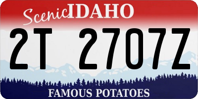 ID license plate 2T2707Z