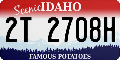 ID license plate 2T2708H