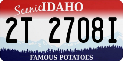 ID license plate 2T2708I