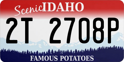 ID license plate 2T2708P