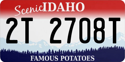 ID license plate 2T2708T