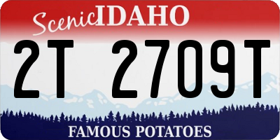 ID license plate 2T2709T