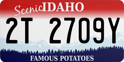 ID license plate 2T2709Y