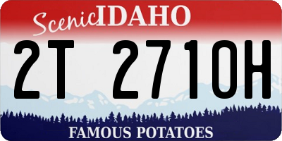 ID license plate 2T2710H