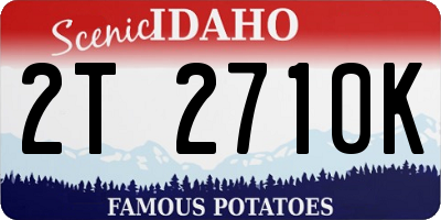 ID license plate 2T2710K