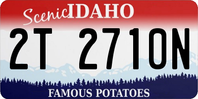 ID license plate 2T2710N