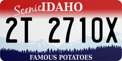 ID license plate 2T2710X