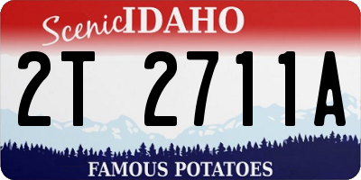 ID license plate 2T2711A