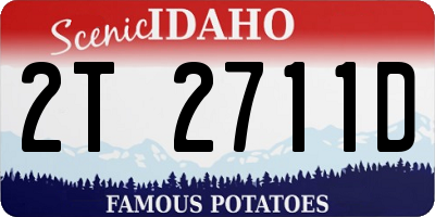 ID license plate 2T2711D