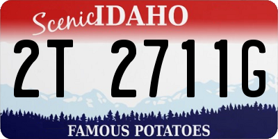 ID license plate 2T2711G