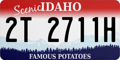 ID license plate 2T2711H
