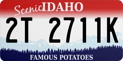 ID license plate 2T2711K