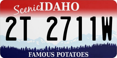 ID license plate 2T2711W