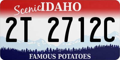 ID license plate 2T2712C