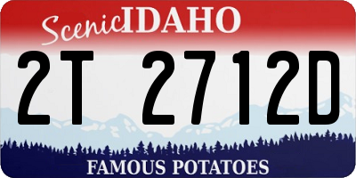 ID license plate 2T2712D