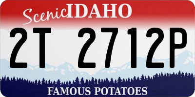 ID license plate 2T2712P