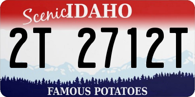 ID license plate 2T2712T