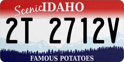 ID license plate 2T2712V