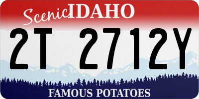 ID license plate 2T2712Y