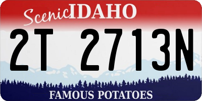 ID license plate 2T2713N
