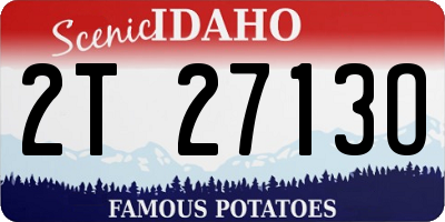 ID license plate 2T2713O