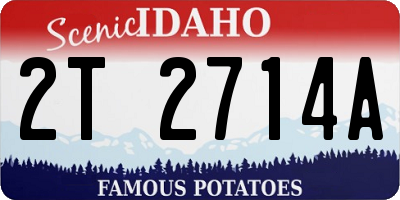 ID license plate 2T2714A
