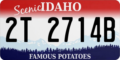 ID license plate 2T2714B
