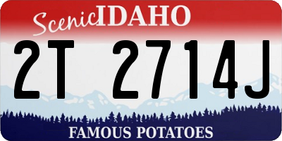 ID license plate 2T2714J