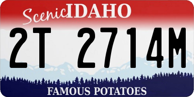 ID license plate 2T2714M