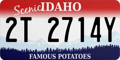 ID license plate 2T2714Y