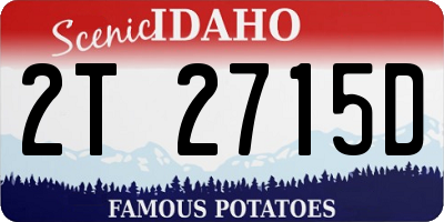 ID license plate 2T2715D