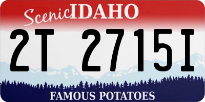 ID license plate 2T2715I