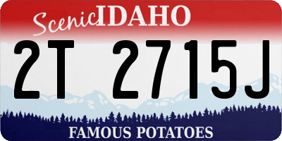 ID license plate 2T2715J
