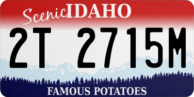 ID license plate 2T2715M