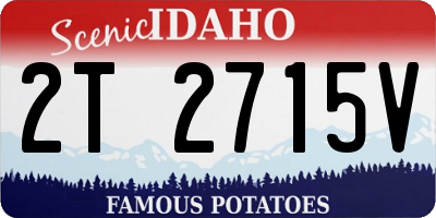 ID license plate 2T2715V