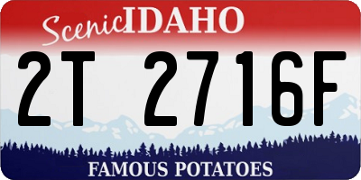 ID license plate 2T2716F