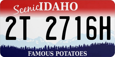ID license plate 2T2716H