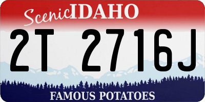 ID license plate 2T2716J