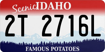 ID license plate 2T2716L