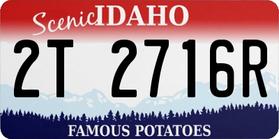 ID license plate 2T2716R
